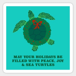 Peace, Joy and Sea Turtles Magnet